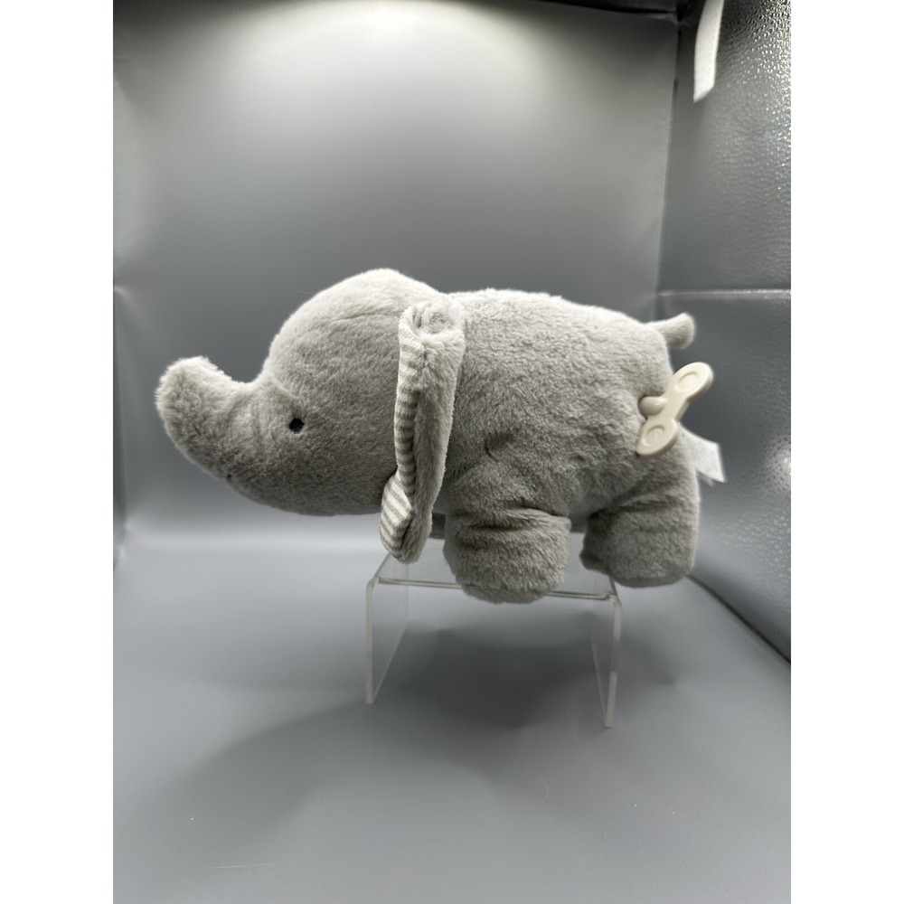 Carter's Elephant Musical Plush Wind Up Gray Stripe 9" Stuffed Animal Grey Works - Picture 4 of 16